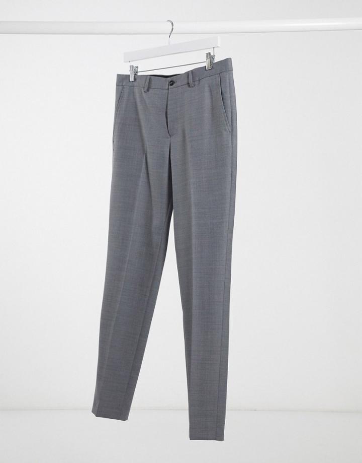 Jack & Jones Premium Slim Fit Suit Pants In Light Gray-grey