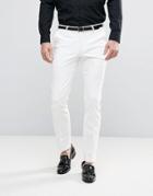 Noose & Monkey Super Skinny Suit Pants - White