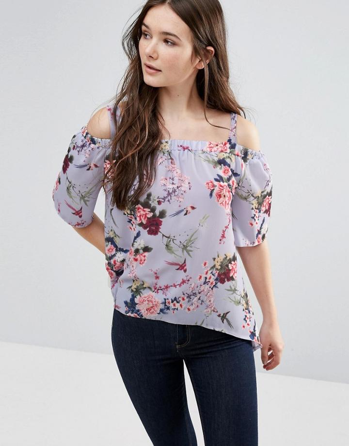 Closet Floral Off The Shoulder Strap Top - Multi