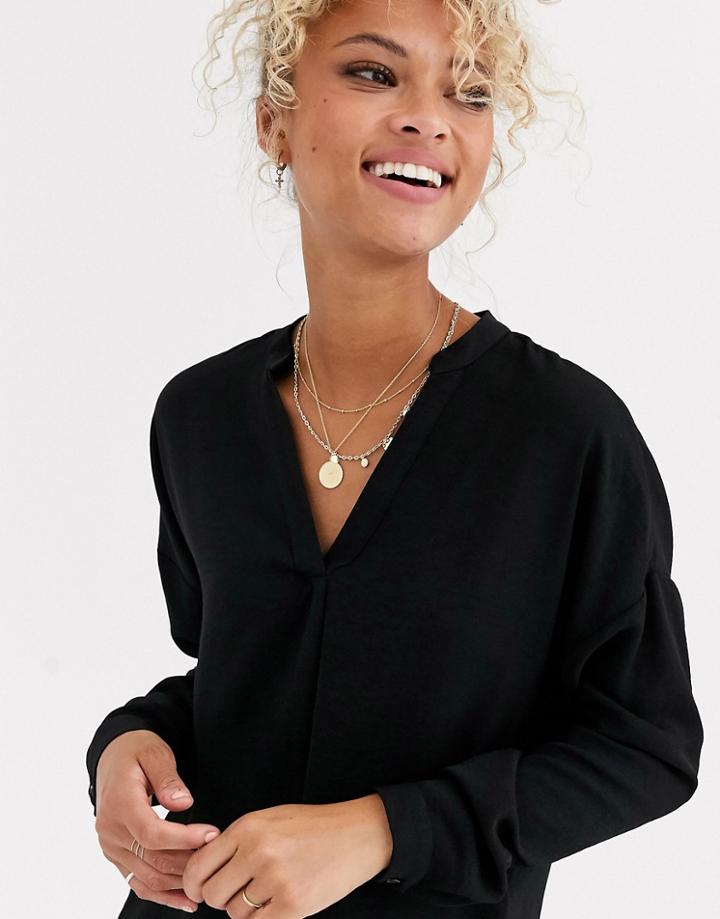 New Look Drop Shoulder Shirt In Black