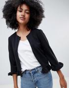 New Look Frill Hem Jacket - Black