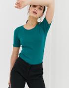 Benetton Soft Round Neck Tee - Green