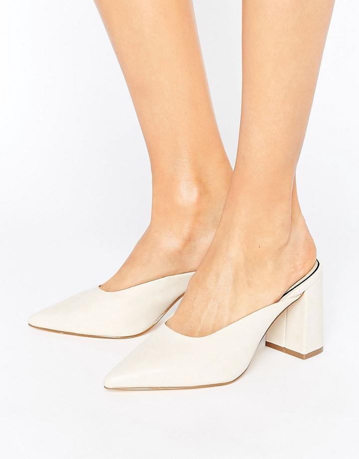 Miss Selfridge Pointed Heeled Mule - Beige