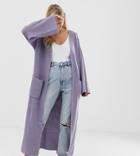 Micha Lounge Oversized Cardigan With Pockets - Purple