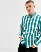 Process Black Thick Stripe Slim Fit Shirt