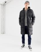 D-struct Long Puffer Jacket Poly - Black