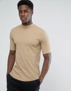 Weekday Half Tube Rib T-shirt - Beige
