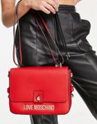Love Moschino Double Strap Shoulder Bag In Red