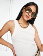 & Other Stories Cotton Ribbed Tank Top In Off White - White