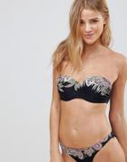 Mw By Matthew Williamson Placement Print Bandeau Underwire Bikini Top A-g Cup - Multi