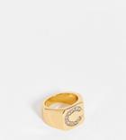 Asos Design Curve 14k Gold Plated C Initial Ring