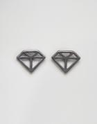 Designb London Diamond Shaped Collar Tips In Silver Exclusive To Asos - Silver