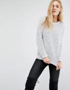Y.a.s Adira Textured Sweater - Gray
