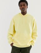 Asos Design Oversized Hoodie In Pale Yellow - Yellow