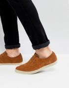 Fred Perry Byron Low Suede Shoes In Tan - Tan