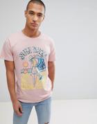 Jack & Jones Originals T-shirt With Sun Daze Graphic - Pink