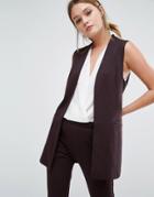 New Look Sleeveless Blazer Jacket - Red