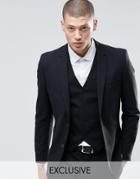 Only & Sons Skinny Suit Jacket With Stretch - Black