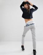 Ellesse Fitted Sweat Pants With Logo On Back - Green