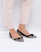 Miss Kg Nica Cut Out Pointed Flat Shoes - Beige