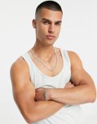 Asos Design Tank In Washed Green