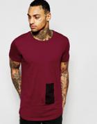 Religion Longline T-shirt With Religion Print - Red