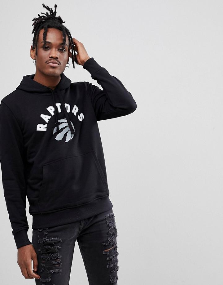 New Era Nba Toronto Raptors Hoodie In Black - Black