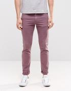 Asos Skinny Jeans In Purple - Purple