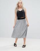 B.young Pleated Midi Skirt - Gray