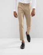 Burton Menswear Skinny Fit Smart Chinos In Stone - Stone