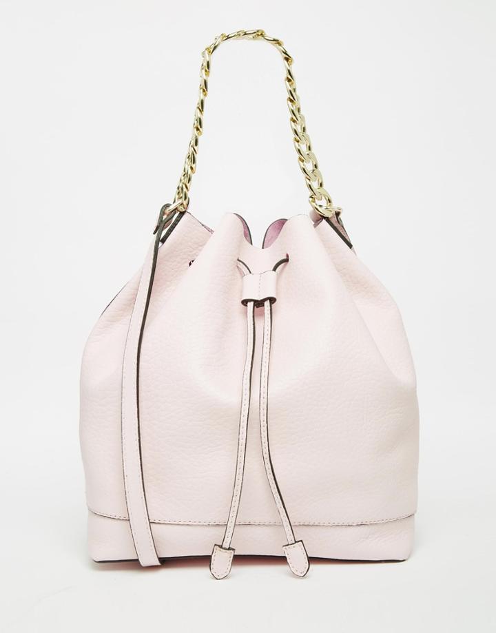 Asos Premium Chain Handle Duffle Bag - Pink