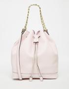 Asos Premium Chain Handle Duffle Bag - Pink