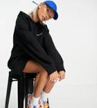 Collusion Hoodie Dress In Black With Brand Logo