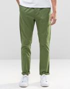 Asos Tapered Chinos In Green - Green