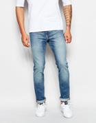 Weekday Jeans Friday Skinny Fit Cotton Blue Mid Wash - Cotton Blue