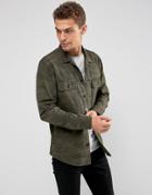 Abercrombie & Fitch Over Shirt In Camo - Green
