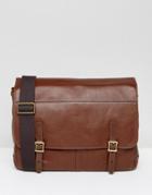 Fossil Messenger Bag In Leather - Brown