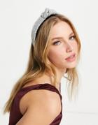 True Decadence Chainmail Knotted Headband In Silver