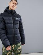 Wear Color Zeal Puffer Jacket In Black - Black