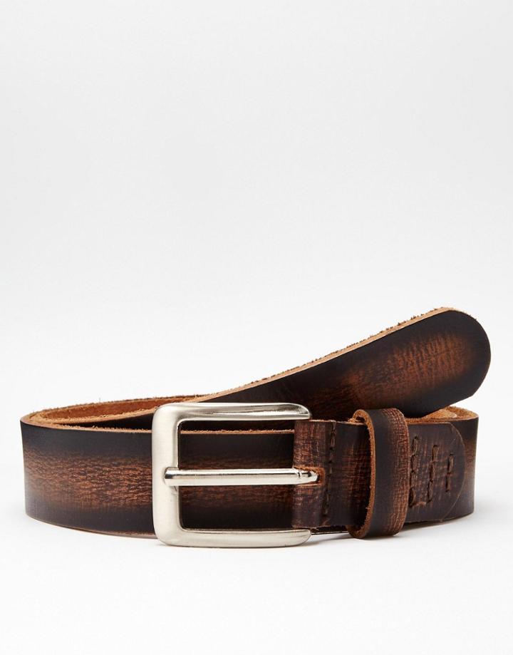 Lyle & Scott Leather Belt - Black