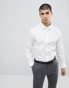 Process Black Plain Poplin Slim Fit Shirt - White