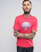 Columbia Mountain Sunset T-shirt In Red - Red