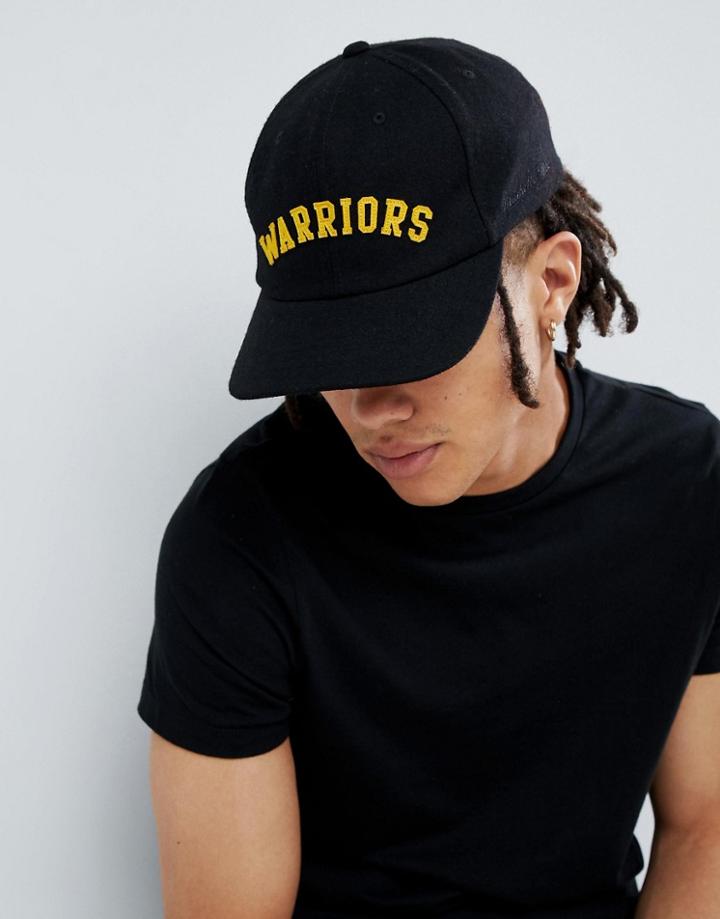 Mitchell & Ness Felt Arch Baseball Cap Golden State Warriors - Black