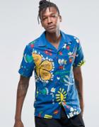 Adidas Originals X Pharrell Doodle Short Sleeved Shirt Ao2985 - Blue