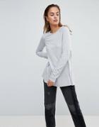 Asos Long Sleeved Swing Top - Gray