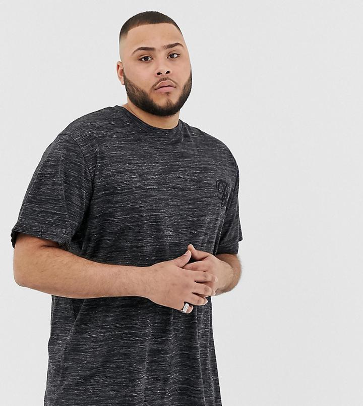 Duke King Size Logo T-shirt In Black With Space Dye