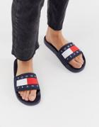 Tommy Jeans Logo Sliders - Navy