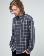 Lee Slim Check Western Shirt Storm Gray - Gray