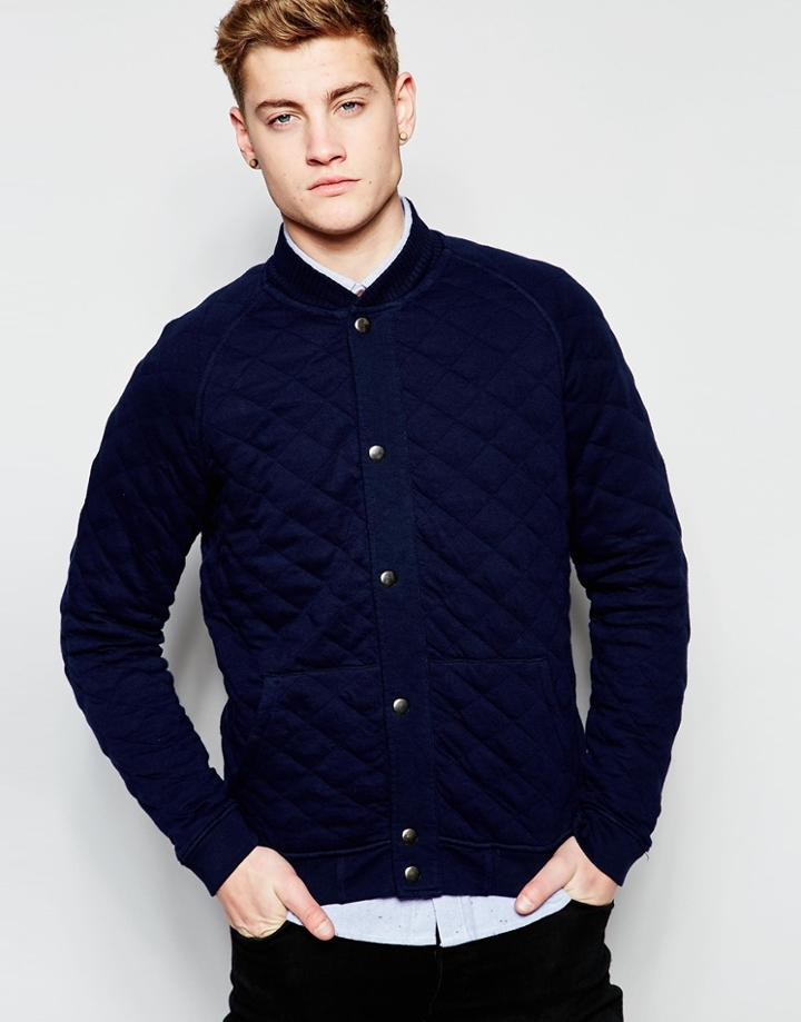 Lee Quilted Bomber - Navy