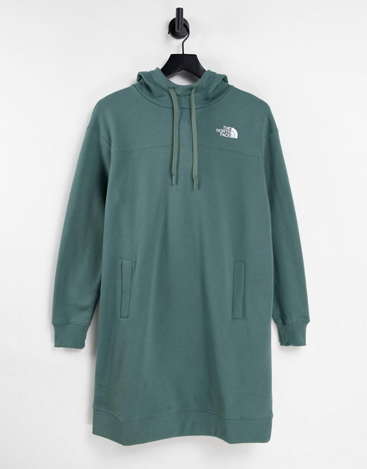 The North Face Zumu Hooded Dress In Green